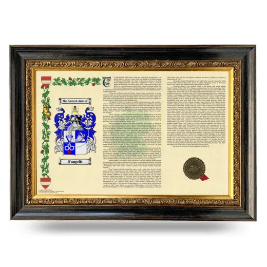 D'angelis Armorial Landscape Framed - Heirloom