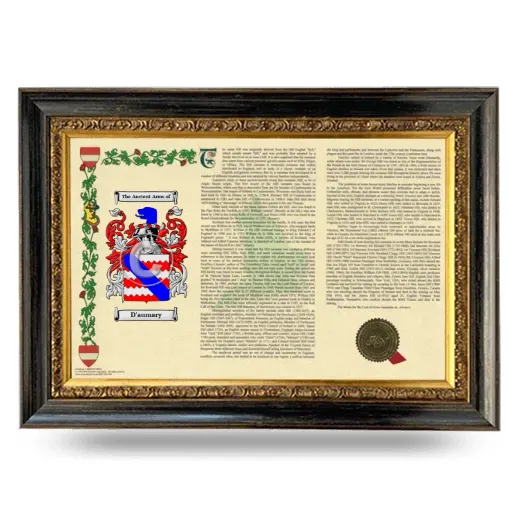 D'aumary Armorial Landscape Framed - Heirloom