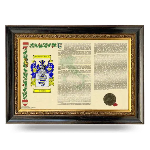 D'errico Armorial Landscape Framed - Heirloom