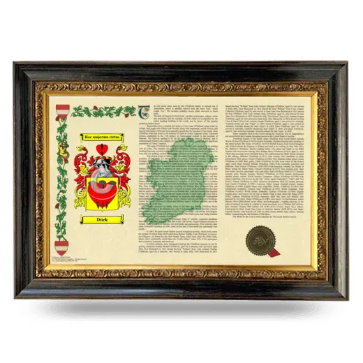 Dück Armorial Landscape Framed - Heirloom