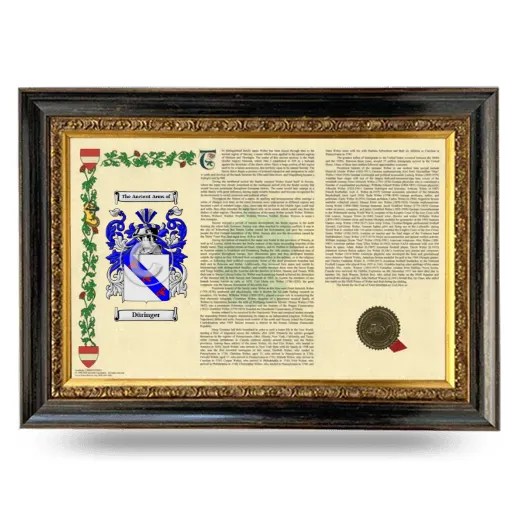 Düringer Armorial Landscape Framed - Heirloom