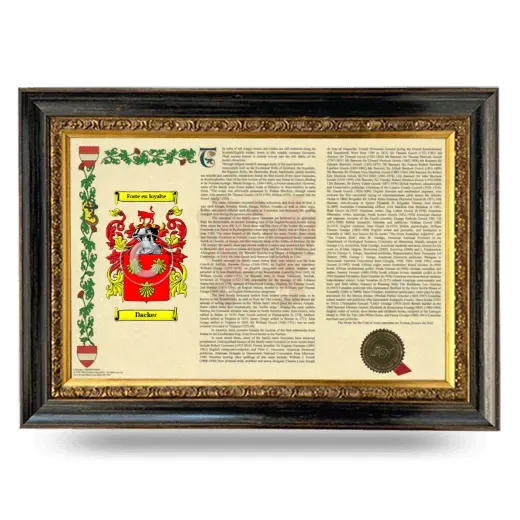 Dacker Armorial Landscape Framed - Heirloom