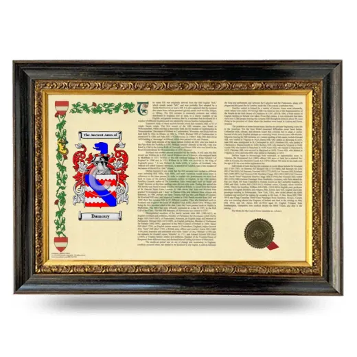 Damouy Armorial Landscape Framed - Heirloom
