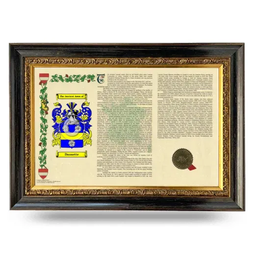 Dansette Armorial Landscape Framed - Heirloom