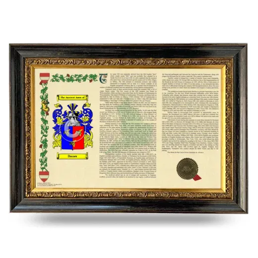 Dauer Armorial Landscape Framed - Heirloom