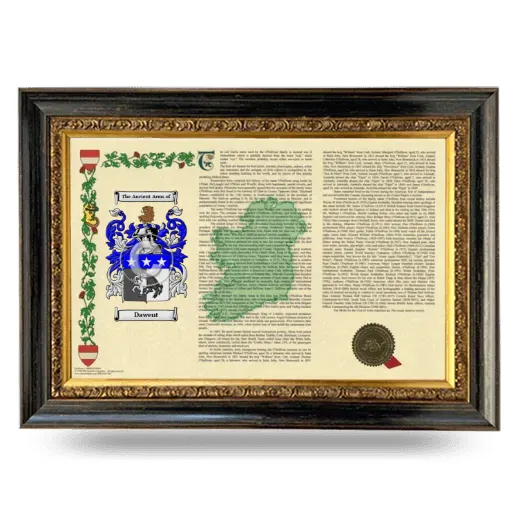 Dawent Armorial Landscape Framed - Heirloom