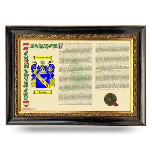Dawson Armorial Landscape Framed - Heirloom