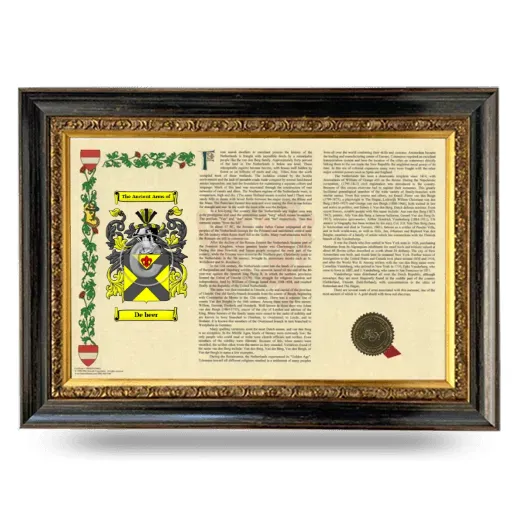 De beer Armorial Landscape Framed - Heirloom