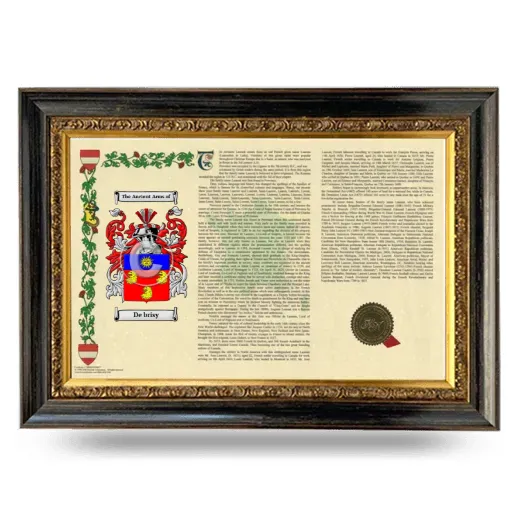 De brisy Armorial Landscape Framed - Heirloom