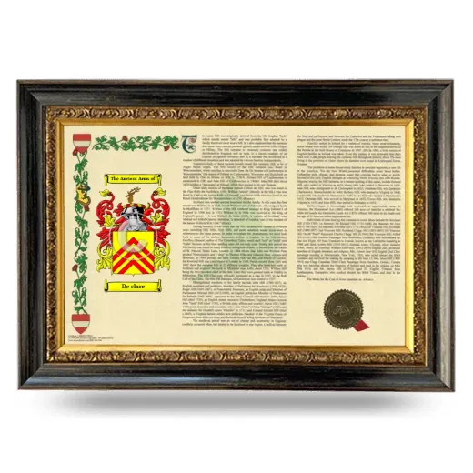 De clare Armorial Landscape Framed - Heirloom