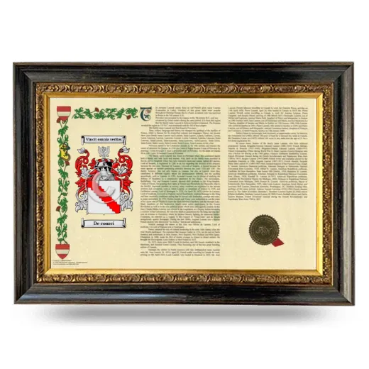 De courci Armorial Landscape Framed - Heirloom