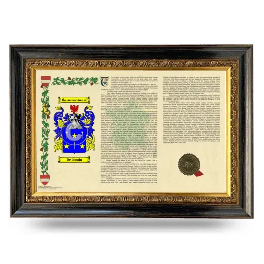 De drouin Armorial Landscape Framed - Heirloom
