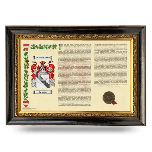 De heere Armorial Landscape Framed - Heirloom