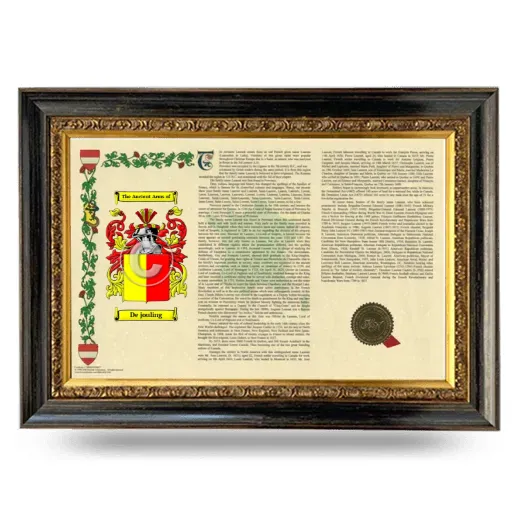 De jouling Armorial Landscape Framed - Heirloom