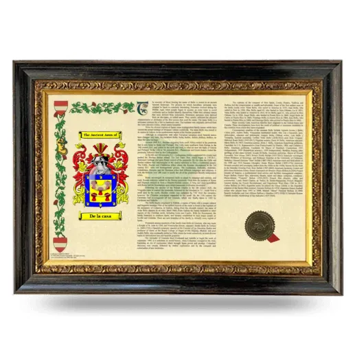 De la casa Armorial Landscape Framed - Heirloom