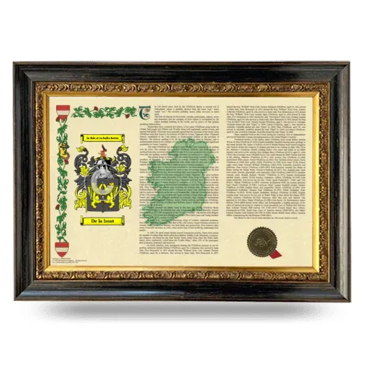 De la hunt Armorial Landscape Framed - Heirloom