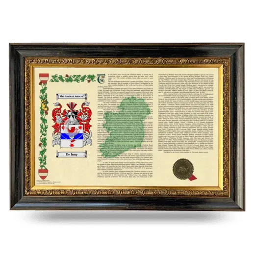 De lany Armorial Landscape Framed - Heirloom