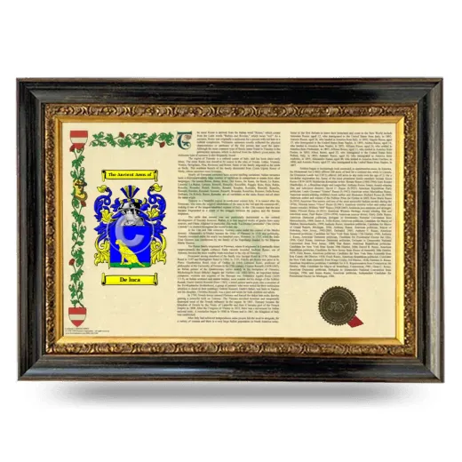 De luca Armorial Landscape Framed - Heirloom