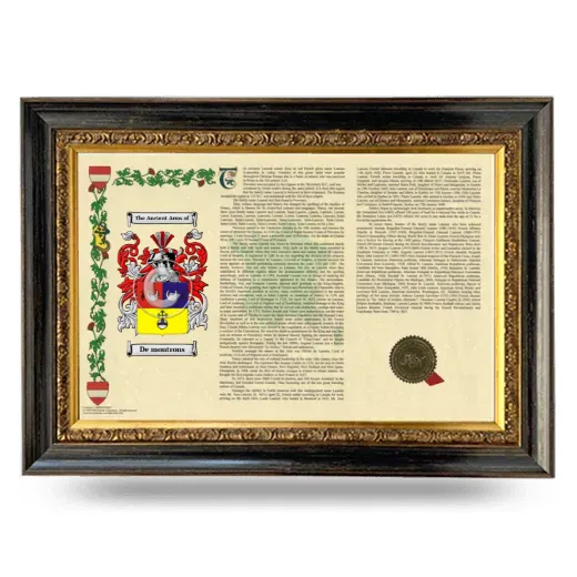 De montrons Armorial Landscape Framed - Heirloom