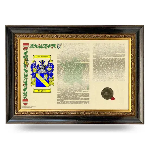 De pierre Armorial Landscape Framed - Heirloom