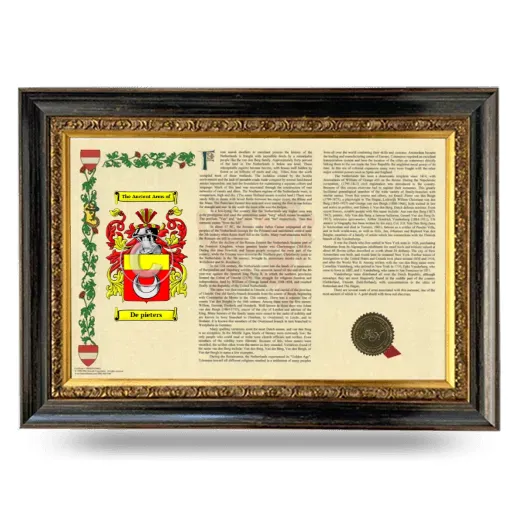 De pieters Armorial Landscape Framed - Heirloom