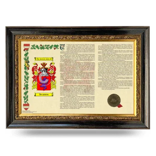 De santos Armorial Landscape Framed - Heirloom