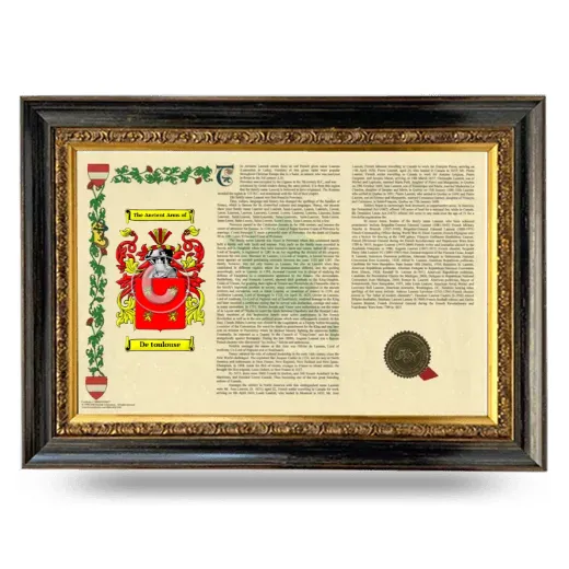 De toulouse Armorial Landscape Framed - Heirloom