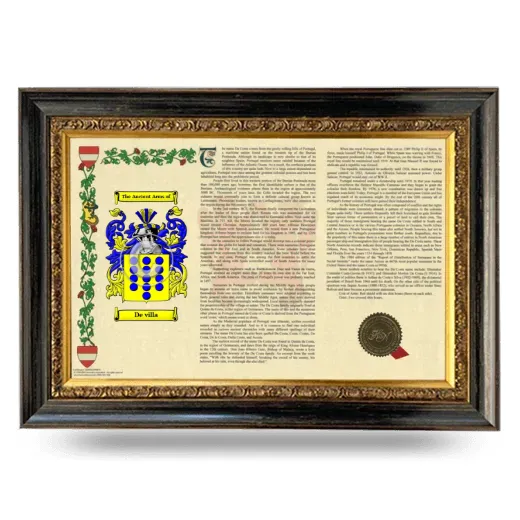 De villa Armorial Landscape Framed - Heirloom