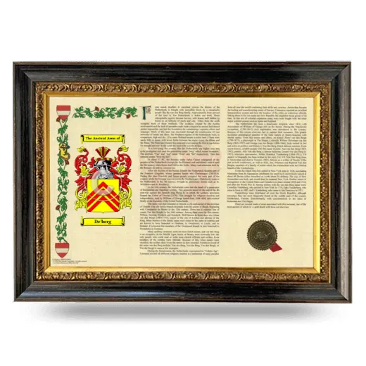 De'berg Armorial Landscape Framed - Heirloom
