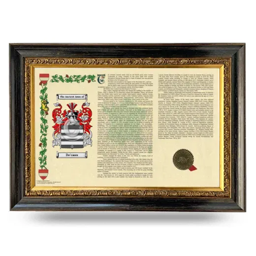 De'caux Armorial Landscape Framed - Heirloom
