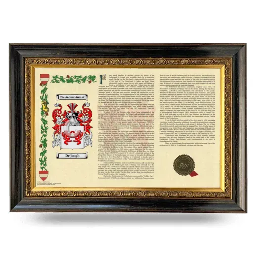 De'jongh Armorial Landscape Framed - Heirloom