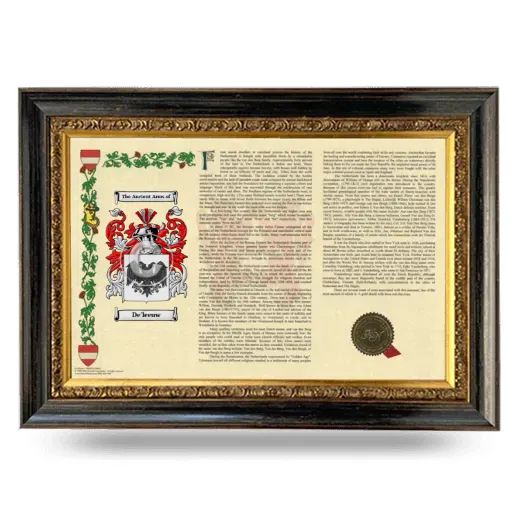 De'leeuw Armorial Landscape Framed - Heirloom