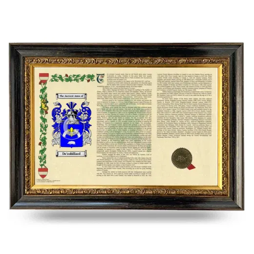 De'robillard Armorial Landscape Framed - Heirloom
