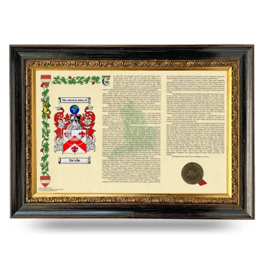 De'vile Armorial Landscape Framed - Heirloom