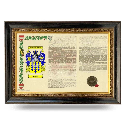 De'villa Armorial Landscape Framed - Heirloom