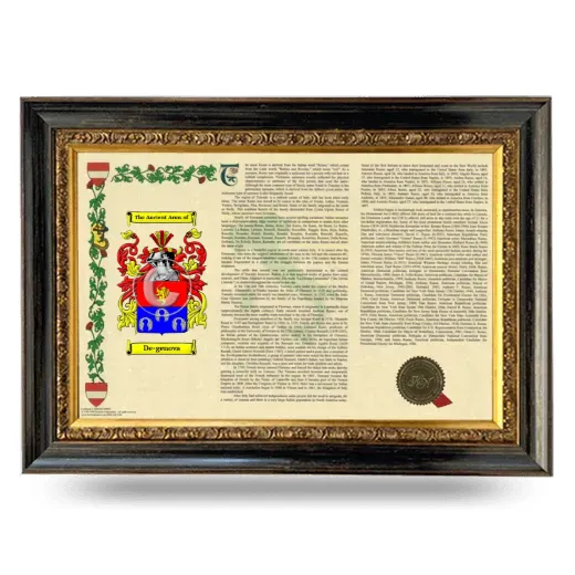 De-genova Armorial Landscape Framed - Heirloom