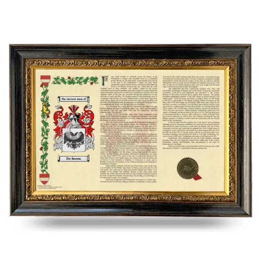 De-leeuw Armorial Landscape Framed - Heirloom