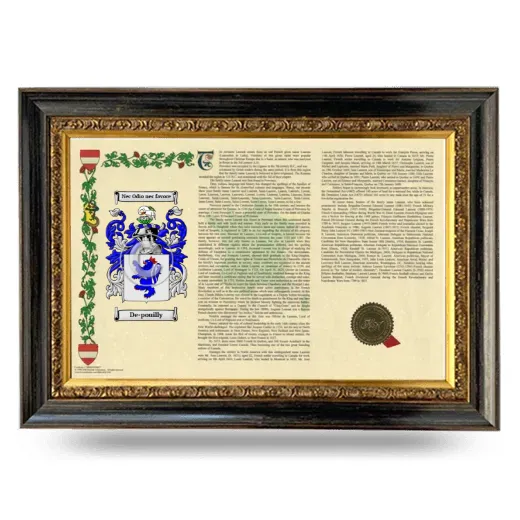 De-pouilly Armorial Landscape Framed - Heirloom