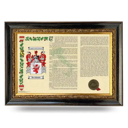 De-simonis Armorial Landscape Framed - Heirloom