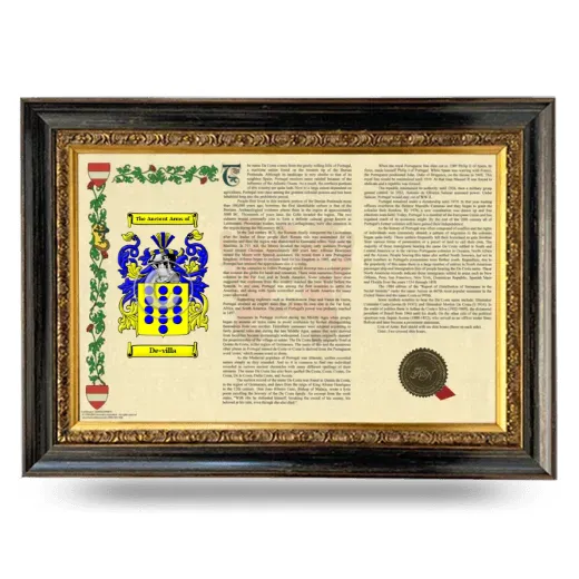 De-villa Armorial Landscape Framed - Heirloom