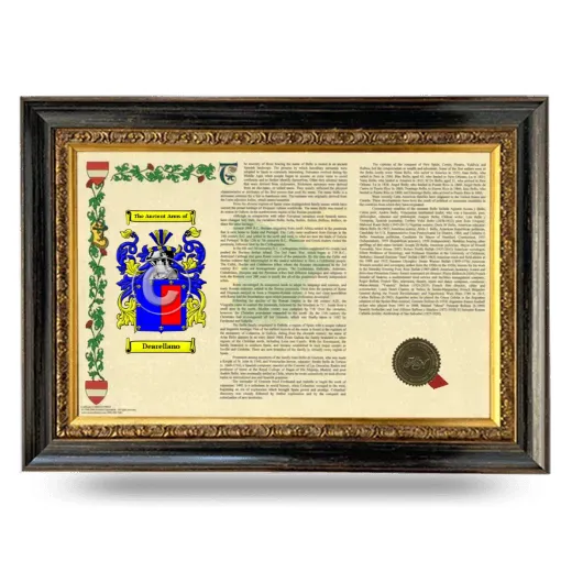 Dearellano Armorial Landscape Framed - Heirloom
