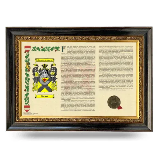 Debeer Armorial Landscape Framed - Heirloom
