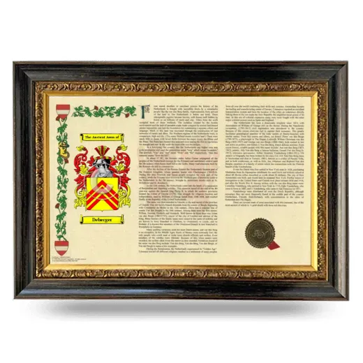 Deberger Armorial Landscape Framed - Heirloom