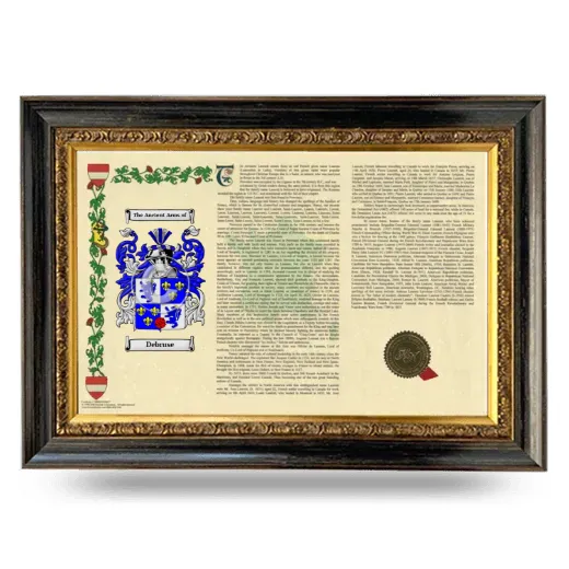 Debruse Armorial Landscape Framed - Heirloom
