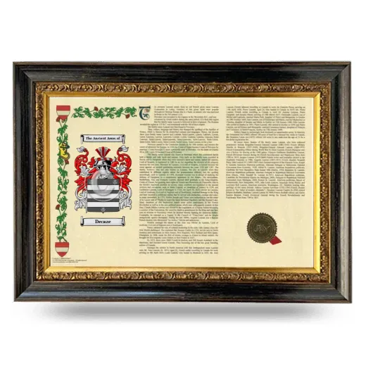 Decaze Armorial Landscape Framed - Heirloom