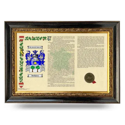 Dechancy Armorial Landscape Framed - Heirloom