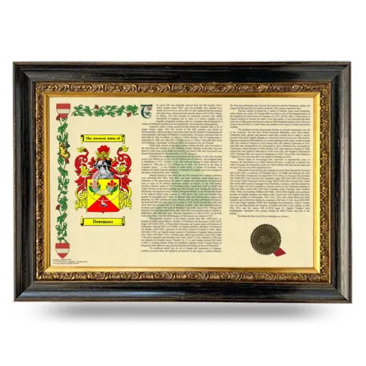 Deerman Armorial Landscape Framed - Heirloom