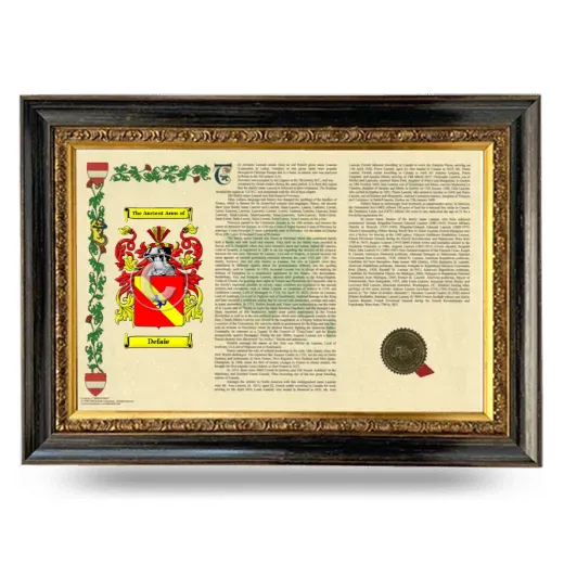 Defaie Armorial Landscape Framed - Heirloom