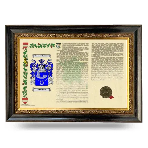 Deferrieres Armorial Landscape Framed - Heirloom