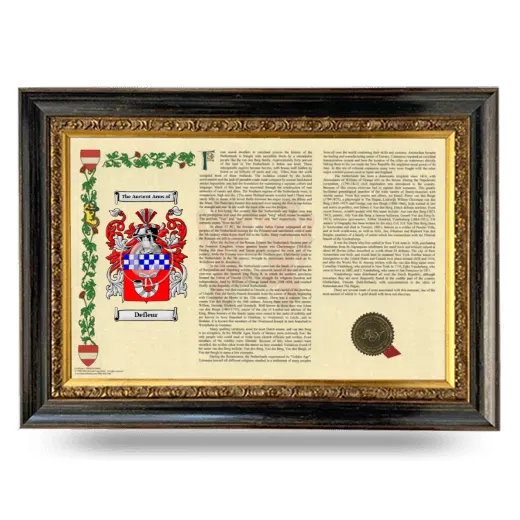 Defleur Armorial Landscape Framed - Heirloom